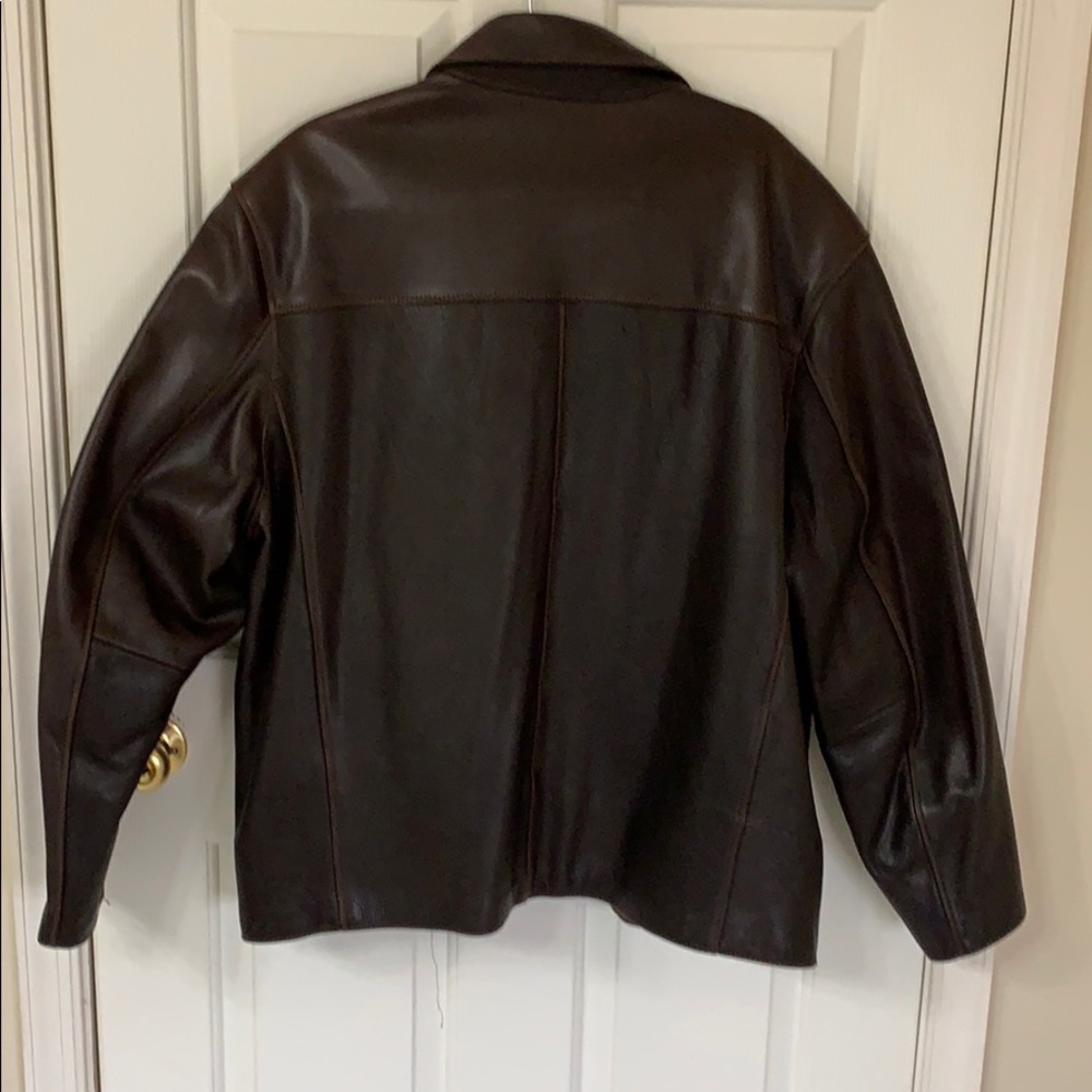 Auth brown leather jacket - Picture 6 of 8